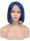 Dunkelblaue Bob Glatte Synthetische Lace Front Perücke SNY228