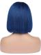 Dunkelblaue Bob Glatte Synthetische Lace Front Perücke SNY228