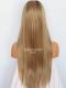 Blonde Ombre Lange Glatte Synthetische Lace Front Perücke SNY225