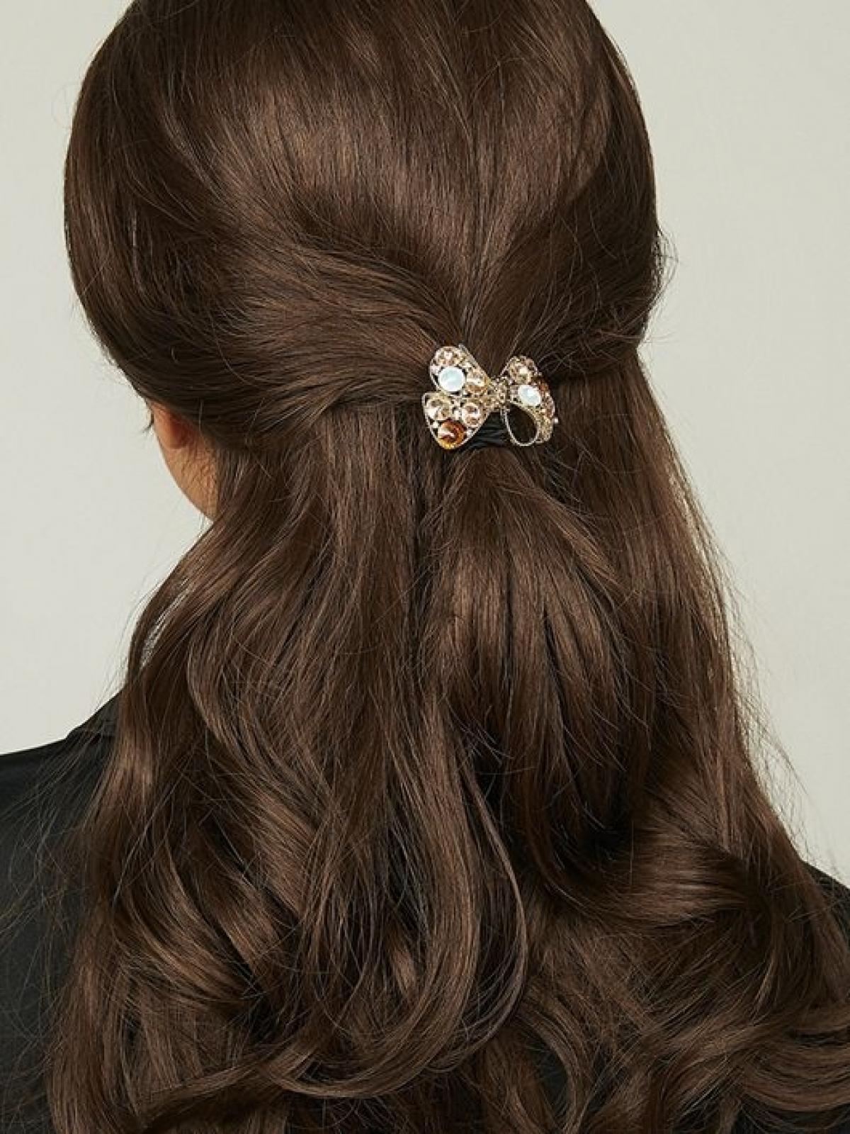 Somlatrecy Damen Haarband Mit Strass | Glitzernd, Gepolstert, Weiches Samtfutter | Für Partys, Feiern & Täglichen Glamour