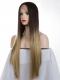 Schwarz Ombre Blond Lange Synthetische Lace Front Perücke-SNY077