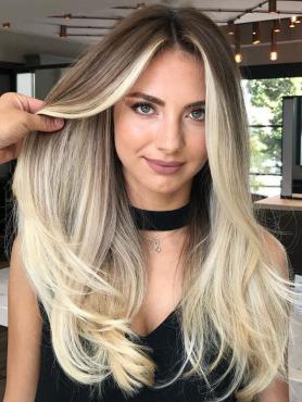 BLONDE BALAYAGE GEWELLTES MENSCHLICHES HAAR PERÜCKE HH204