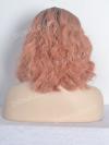 Pfirsich Schulter Länge Wellig Bob Lace Front synthetische Perücke SNY099