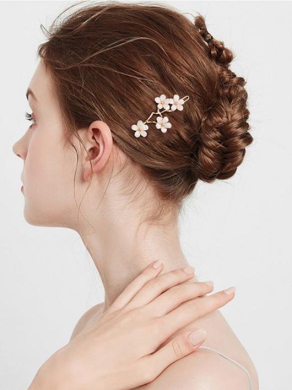 Damen Haarspange Mit Strasssteinen & Blumen – Legierung, 7,1x8,9 Cm, Für Hochzeit, Party & Besondere Anlässe (blau)