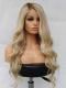 Blonde Ombre Lange Wellige Full Lace Echthaar Perücke FLW059