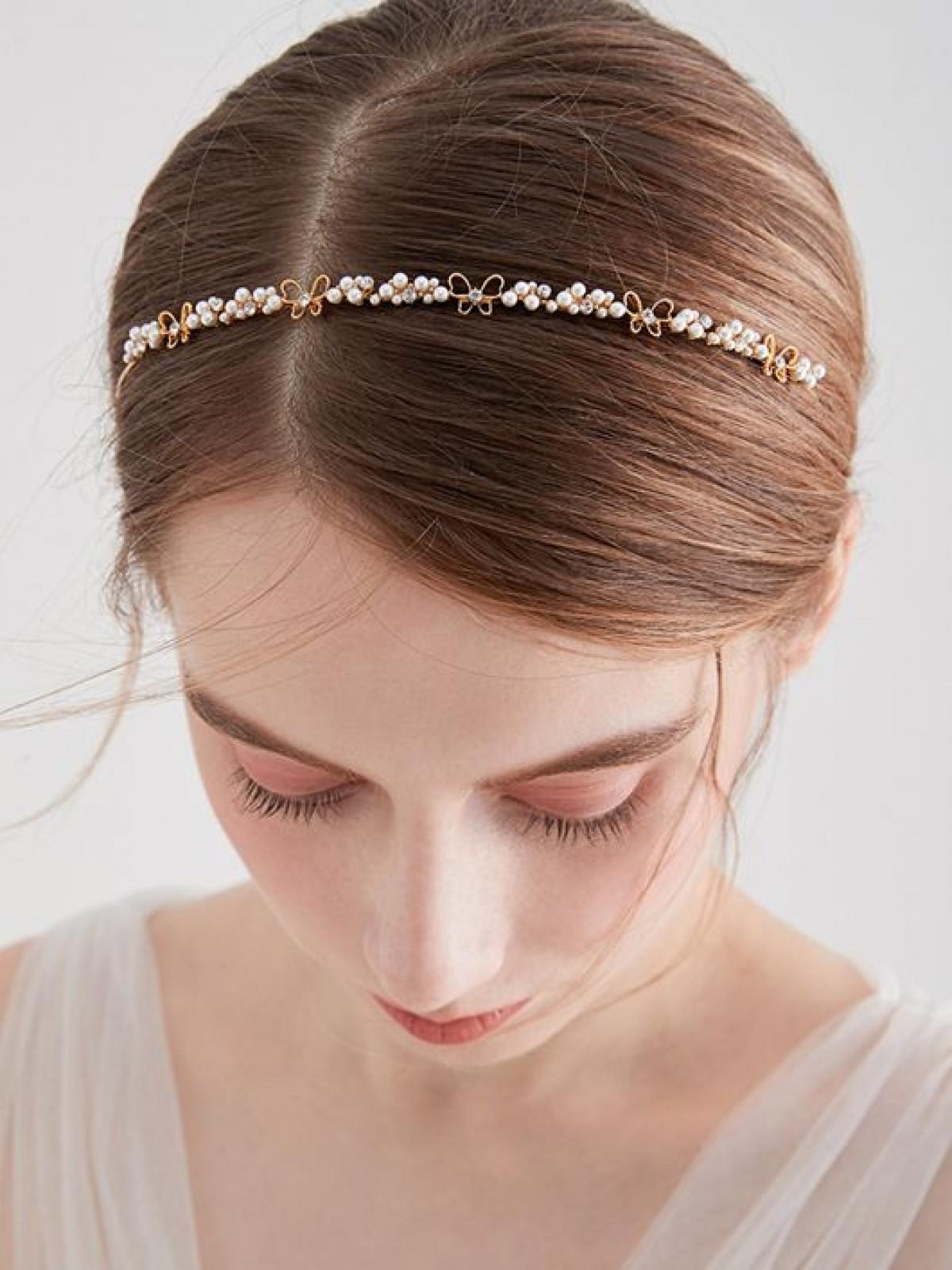 Designer Haarreif Mit Perlen Haarschmuck Boho Haarreif - Foto 3