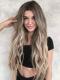 Ombré Blond Lange Wellige Lace Front Echthaar Perücke HH171