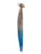 Helles Aschenbraun nach Blau Bunte Clip In Hair Extensions CD017