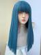 Blau STRAIGHT WEFTED SYNTHETIC WIG WITH BANGS LG937
